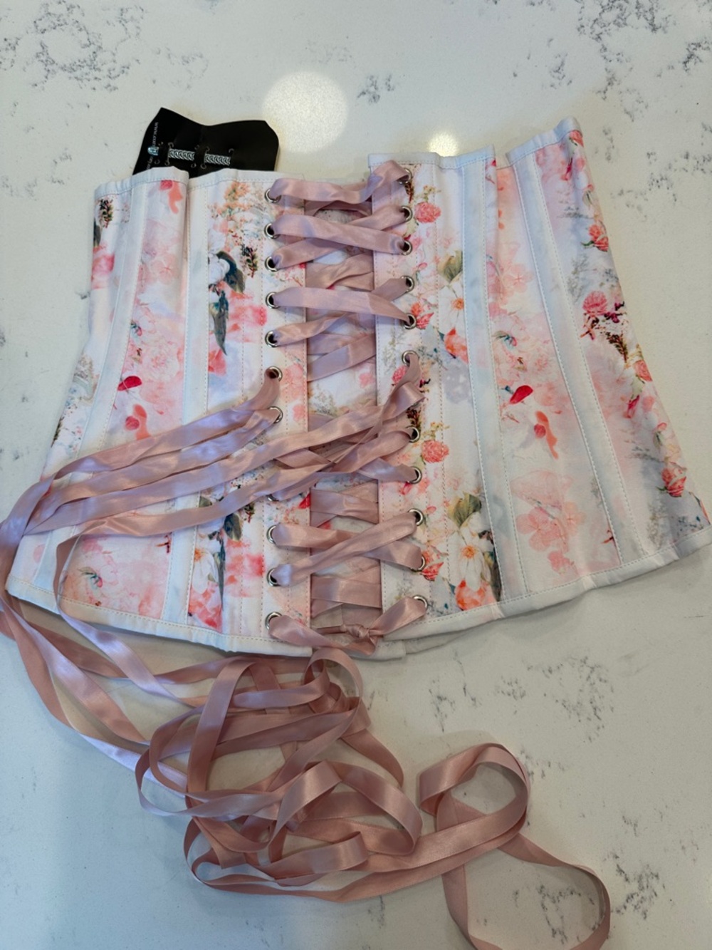 NWT Corset Story Floral Pink Under bust Corset - Picture 4 of 7